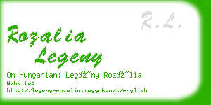 rozalia legeny business card